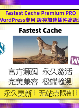 WP Fastest Cache 加速插件 Wordpress 缓存加速 WP插件 官方激活