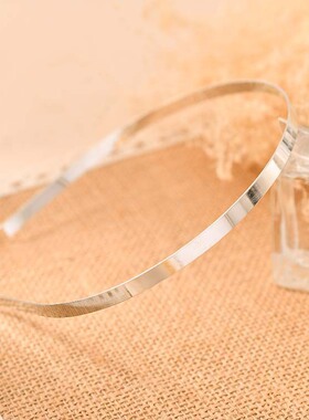 满18包邮5mm金属电镀发箍裸毛胚白K色 底胚半成品DIY手工发饰配件