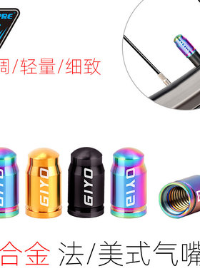 TOOPRE山地公路车自行车法嘴气嘴帽钛合金气门帽美嘴气门芯防尘盖