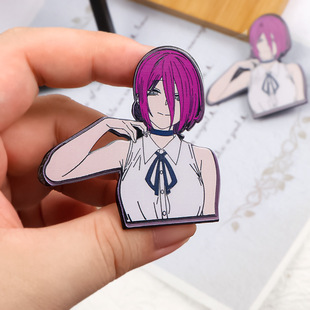 电锯人CHAINSAW MAN炸弹恶魔蕾塞/Reze 金属徽章胸针衣服包包饰品