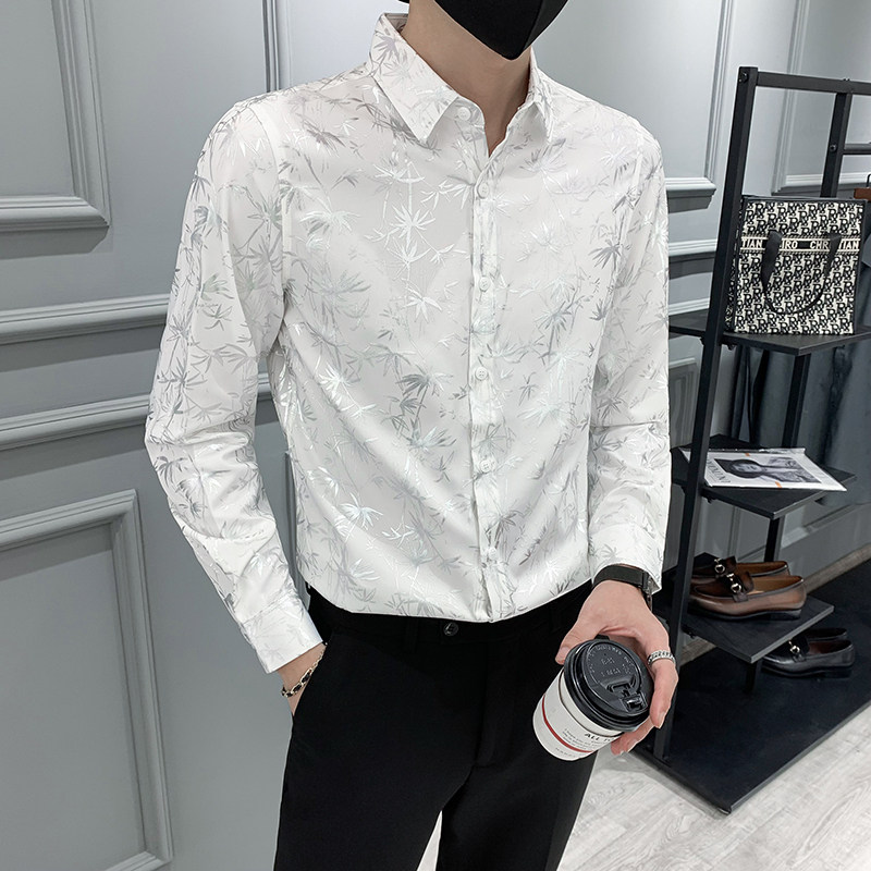 秋季男士新款长袖烫金免烫休闲衬衫301A-1/CS305/P55,男装衬衫,星座301A-1