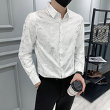 秋季男士新款长袖烫金免烫休闲衬衫301A-1/CS305/P55，男装衬衫，星座301A-1