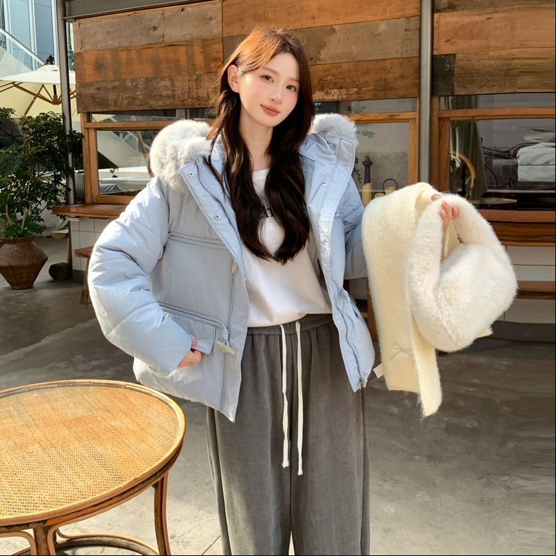 羽绒棉服女冬季2025新款短款小个子棉服超好看时尚外套