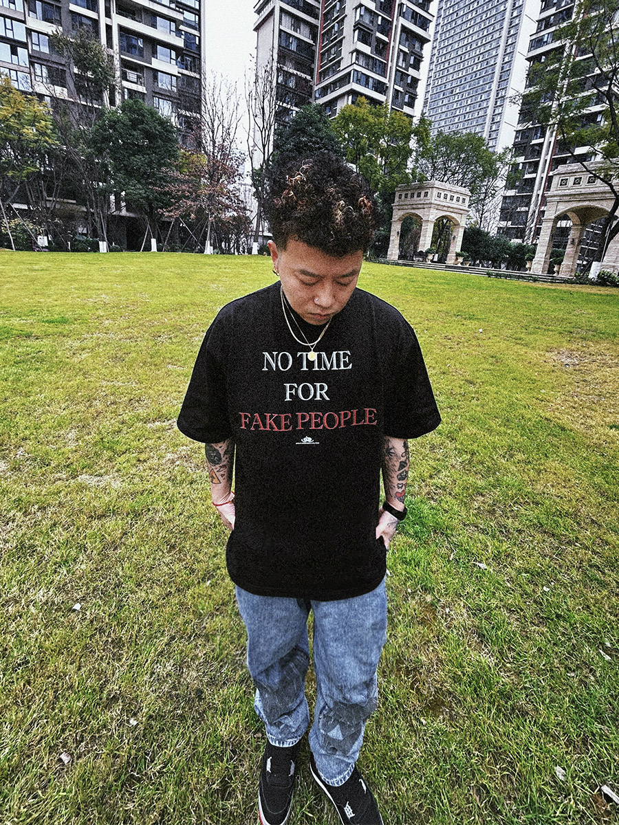 RAGECAVE恶搞标语情侣宽松短袖