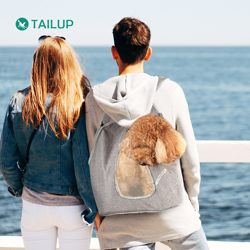 TAILUP翘尾巴宠物双肩包狗包猫包外出便携中小型宠物网格透气背包