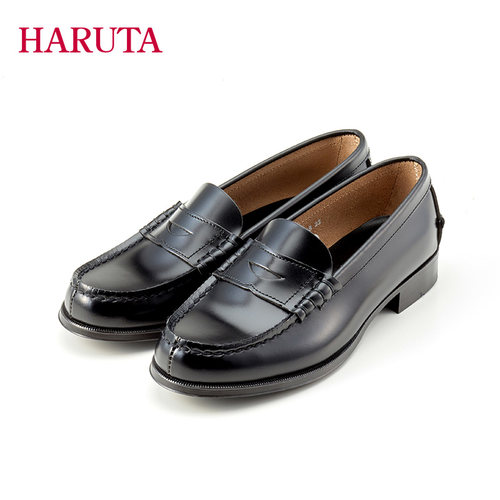 jk粗跟真皮学生百搭乐福鞋