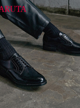 Haruta6776日系dk制服鞋英伦风男士商务皮鞋百搭男款黑色休闲鞋男
