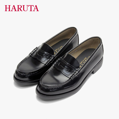 haruta头层牛皮轻底舒适乐福鞋