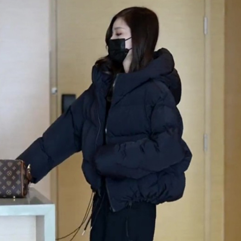 黑色面包服女秋冬季新款韩版小个子短款棉衣棉服夹棉加厚棉袄外套