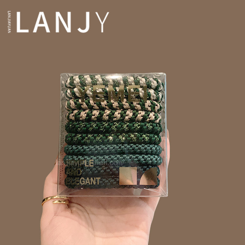 10根盒装高弹力耐用扎发头绳不伤发发圈时尚简约高马尾发绳皮筋女,饰品/流行首饰/时尚饰品新,摆件,淘宝优惠券,粉丝福利购,淘宝优惠卷