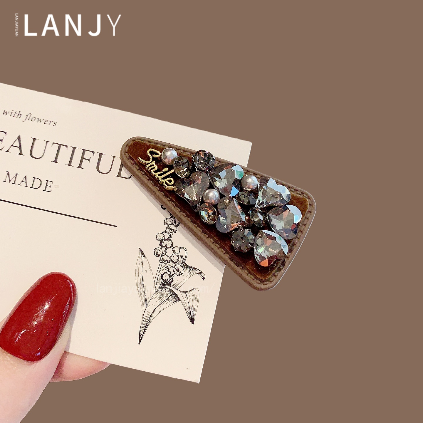 轻奢满钻重工发夹时尚