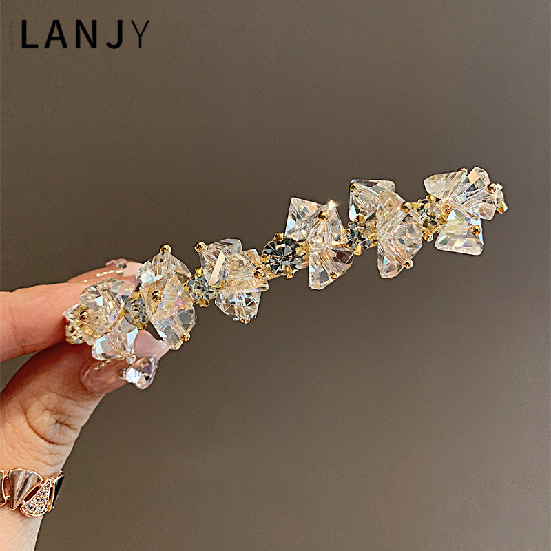 2025新款气质水晶锆石发夹简约个性边夹超仙刘海夹网红一字夹发饰,饰品/流行首饰/时尚饰品新,发饰,淘宝优惠券,粉丝福利购,淘宝优惠卷