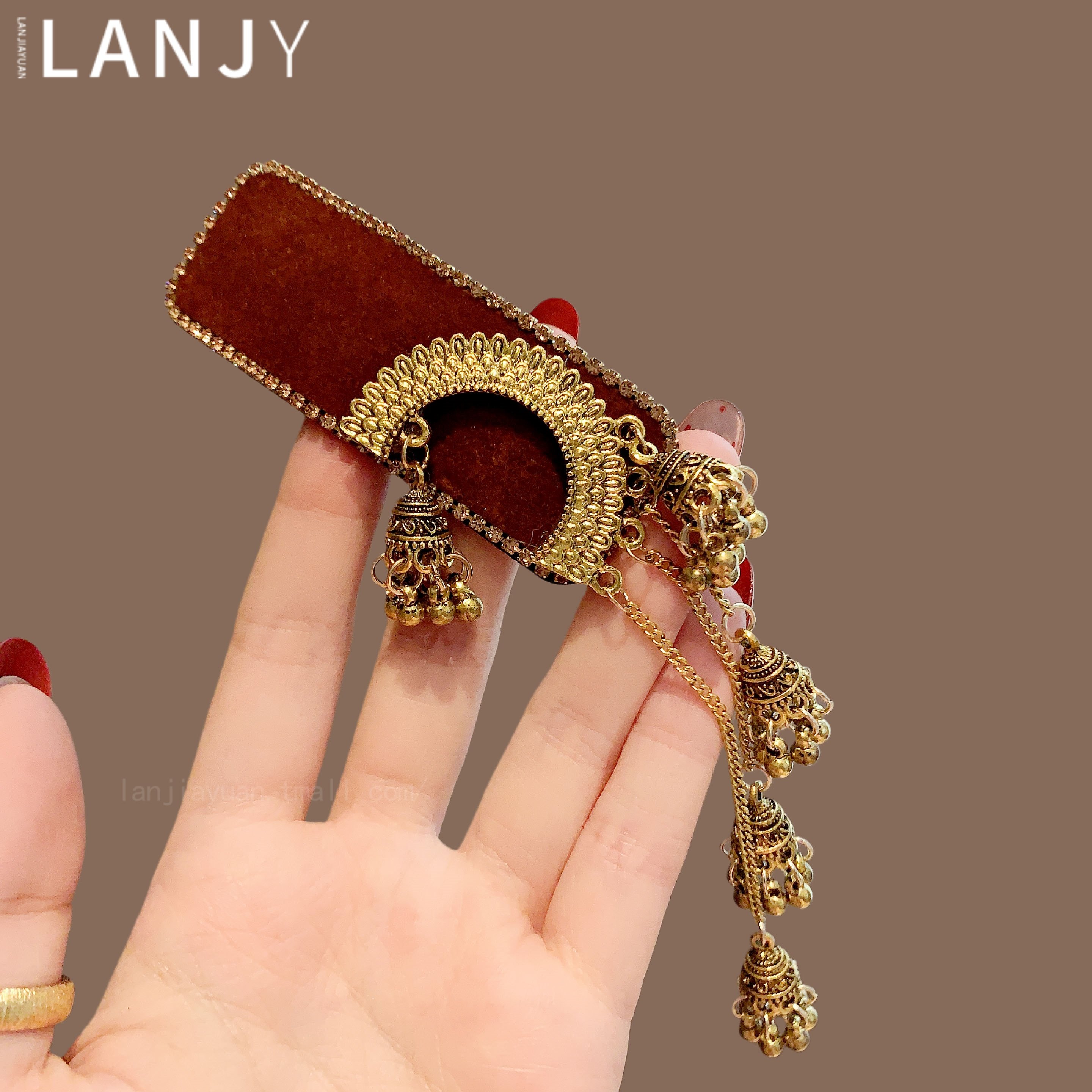 复古民族风铃铛流苏发夹时尚优雅高端侧边夹额前碎发整理bb夹发饰,饰品/流行首饰/时尚饰品新,发饰,淘宝优惠券,粉丝福利购,淘宝优惠卷