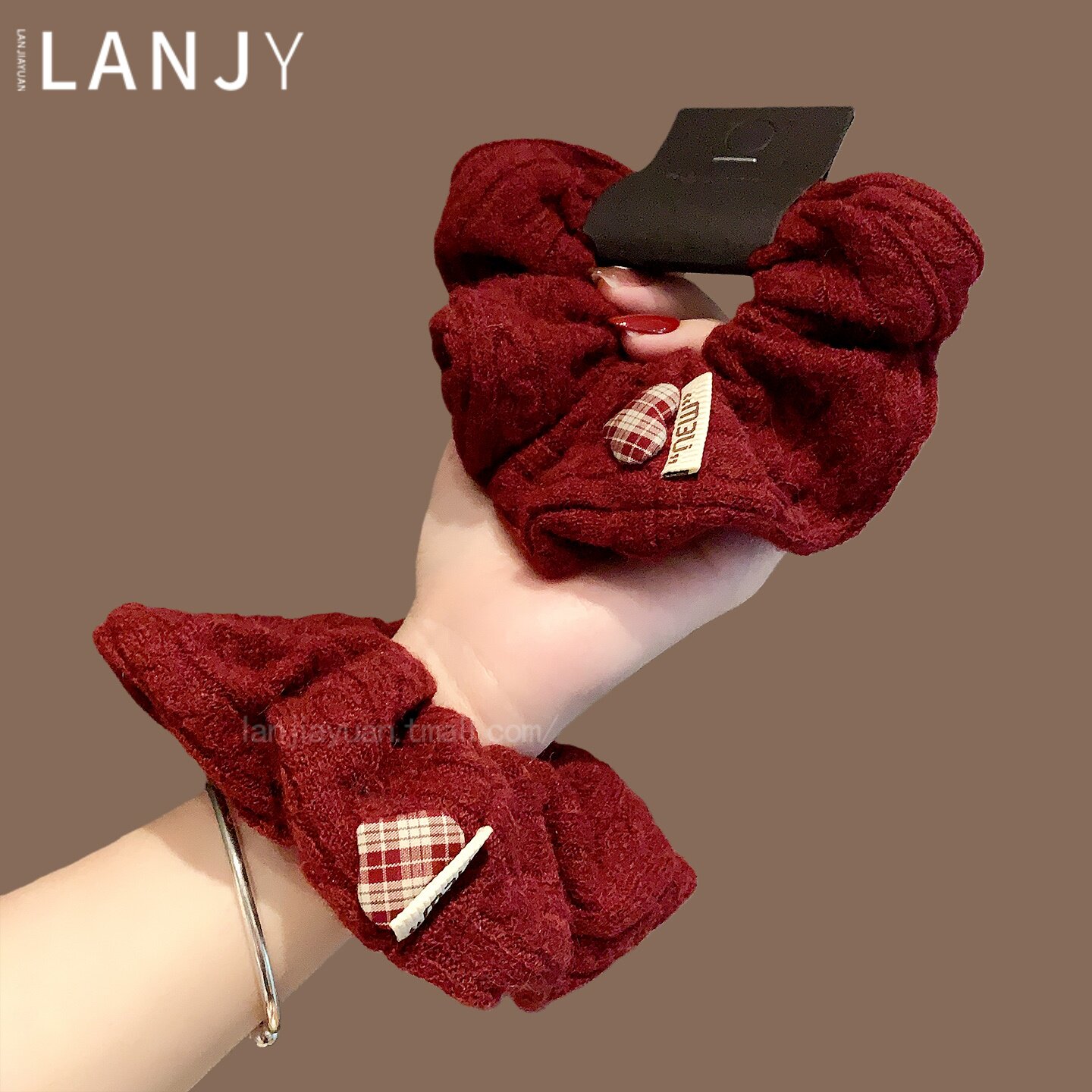 红色毛线针织大肠发圈时尚洋气扎马尾丸子头发绳简约百搭头绳发饰,饰品/流行首饰/时尚饰品新,发饰,淘宝优惠券,粉丝福利购,淘宝优惠卷