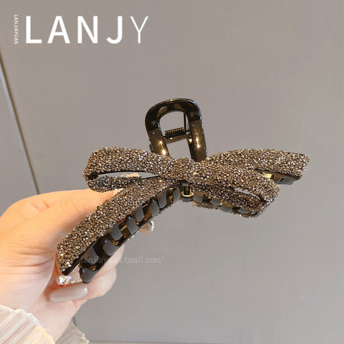 超闪闪钻蝴蝶结抓夹女