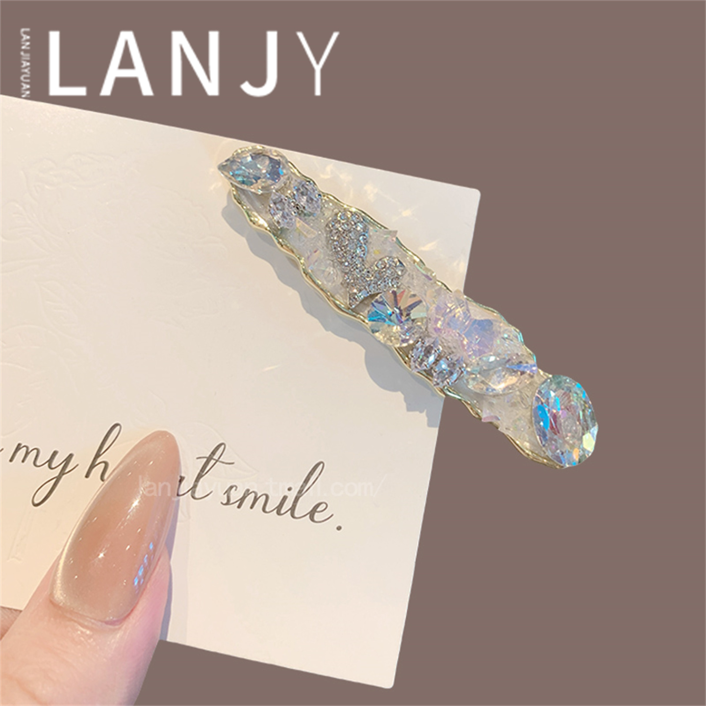 东大门新款满钻侧边夹