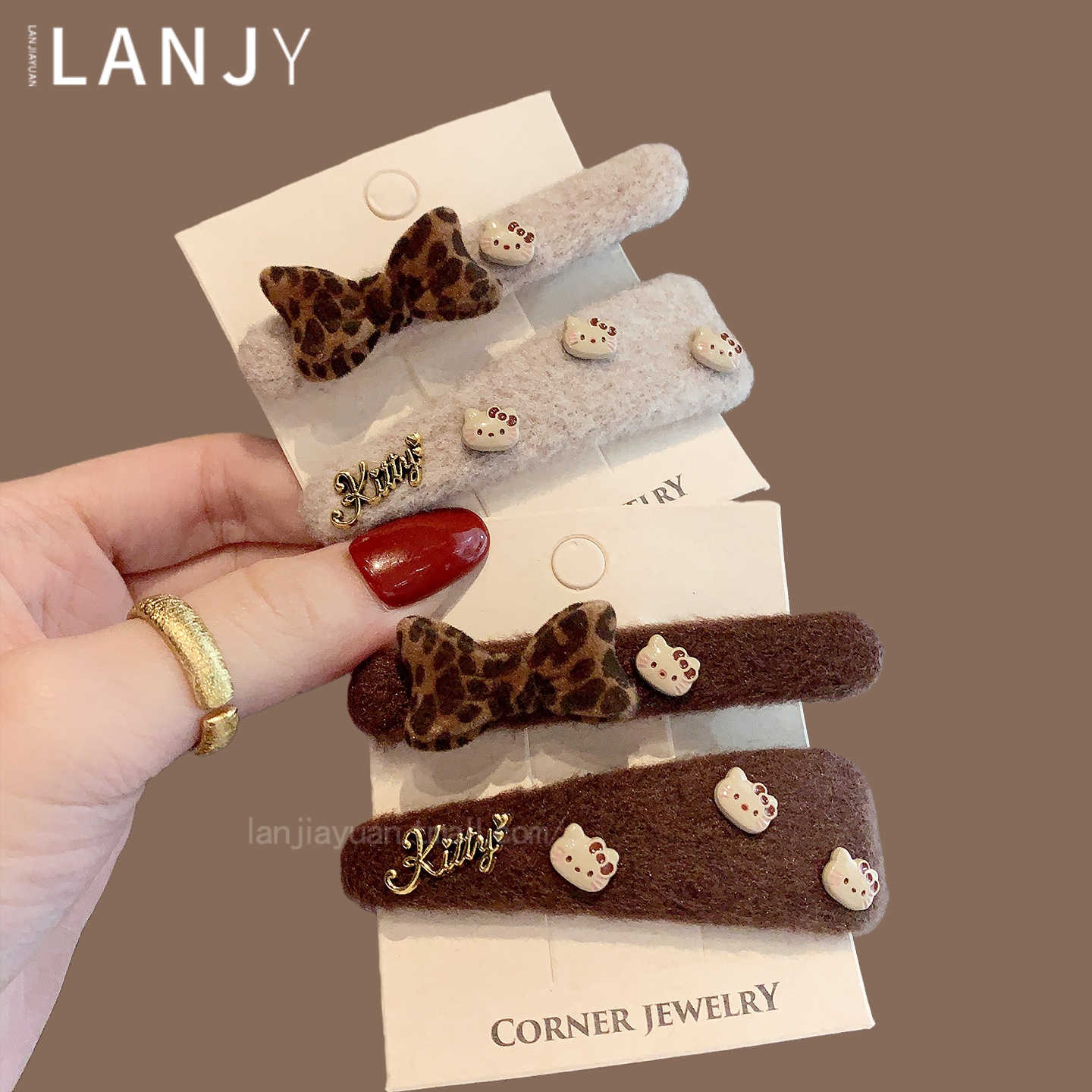 韩版可爱猫咪发夹发卡