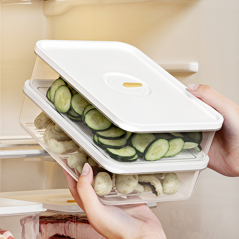 食品级冰箱保鲜盒冷冻密封塑料水果盒子厨房分装盒家用透明收纳盒