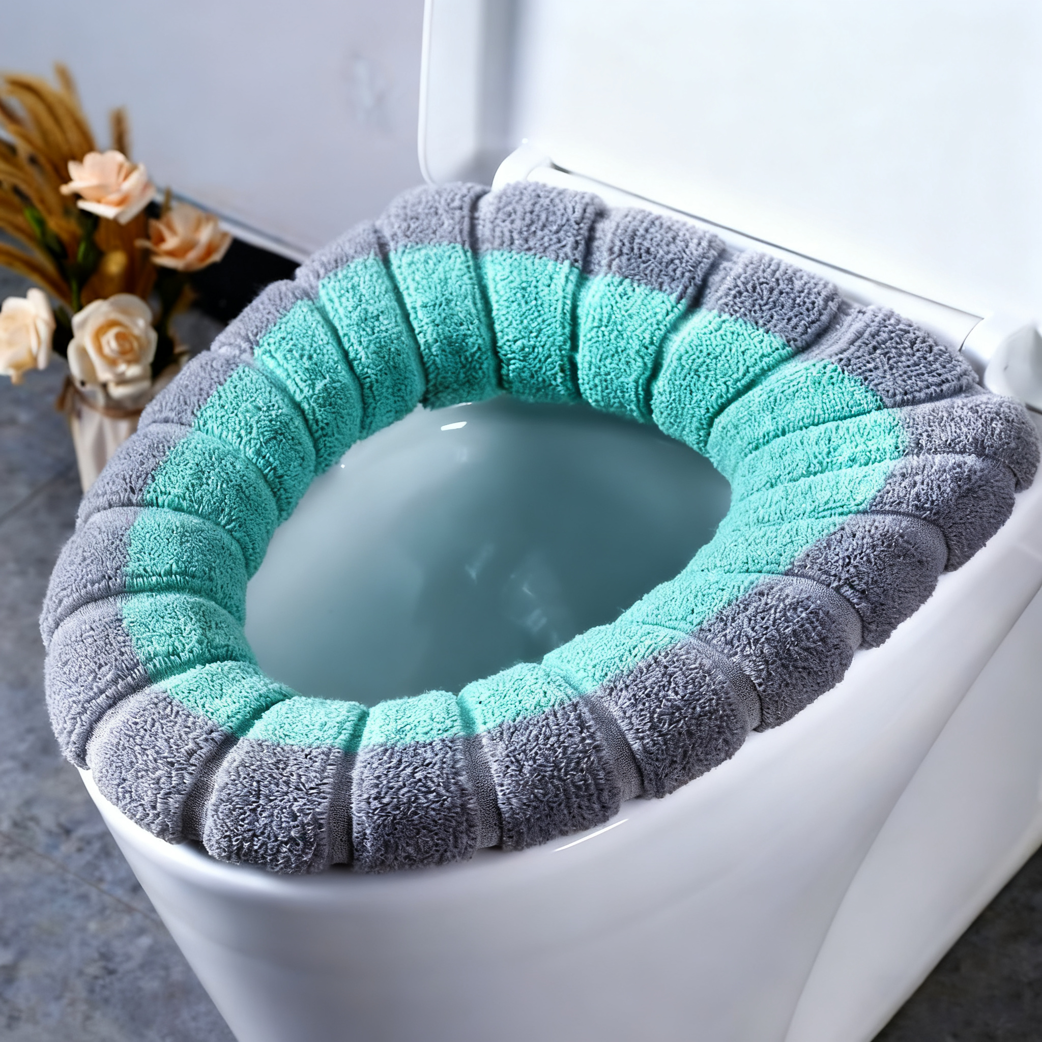 马桶坐垫家用秋冬马桶圈坐便套毛绒马桶垫坐便器四季通用加厚座便