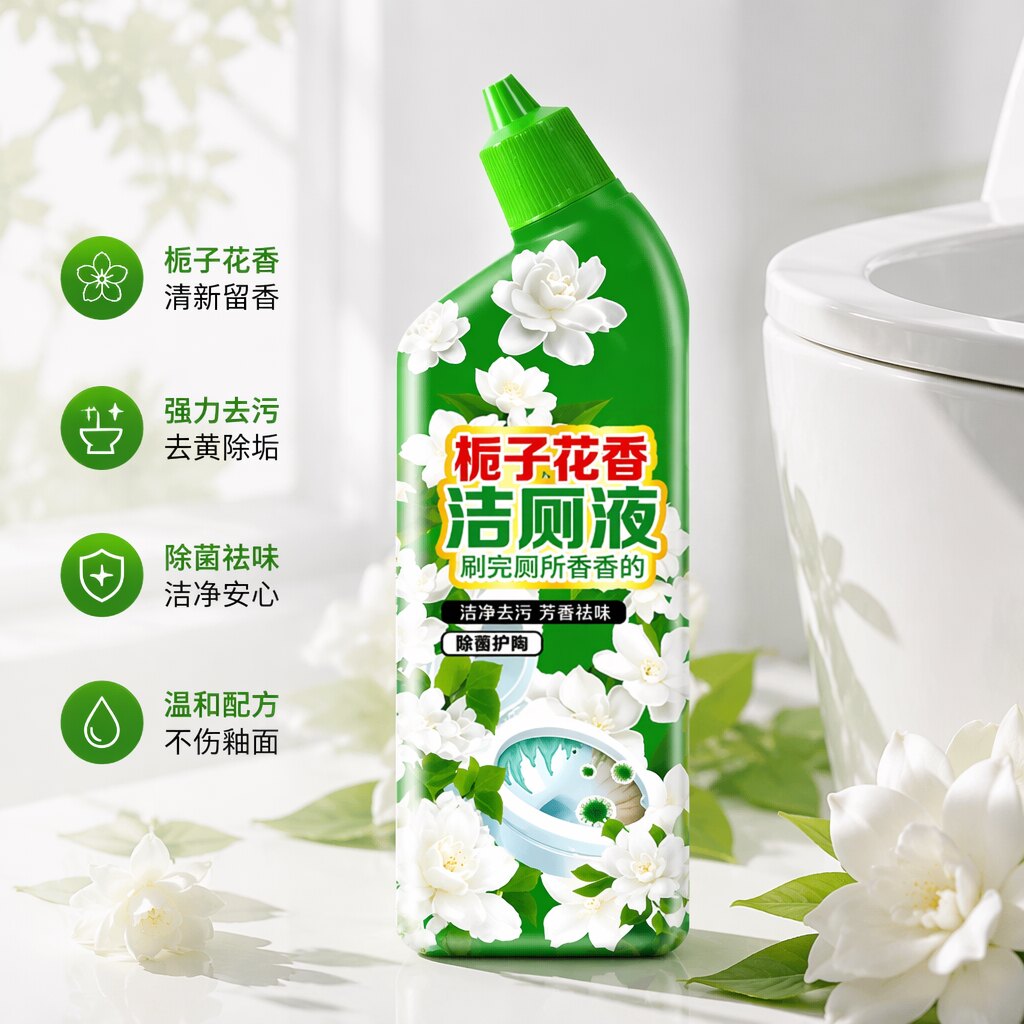 洁厕灵马桶清洁剂栀子花香洁厕液图片