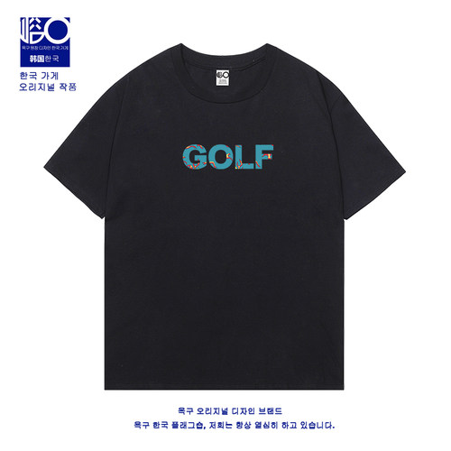 GOLF短袖韩国蓝色火焰tee情侣款