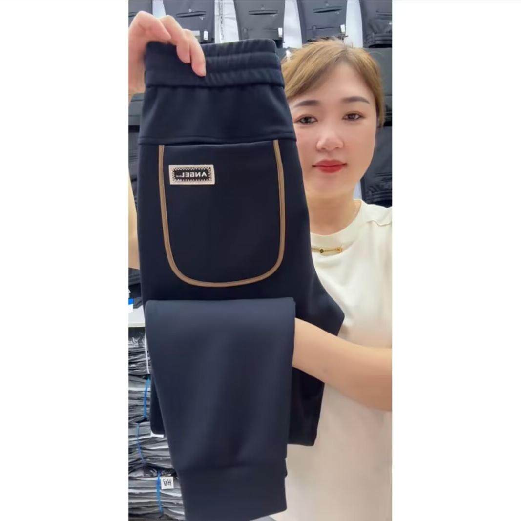 8027男士运动休闲裤时尚秋冬加厚针织棉长裤帅气宽松流行束脚裤潮