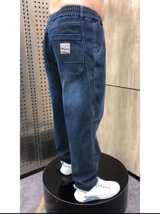 水洗牛仔老爹裤 高品质简约长裤 时尚 宽松耐磨哈伦裤 百搭春秋款 男士