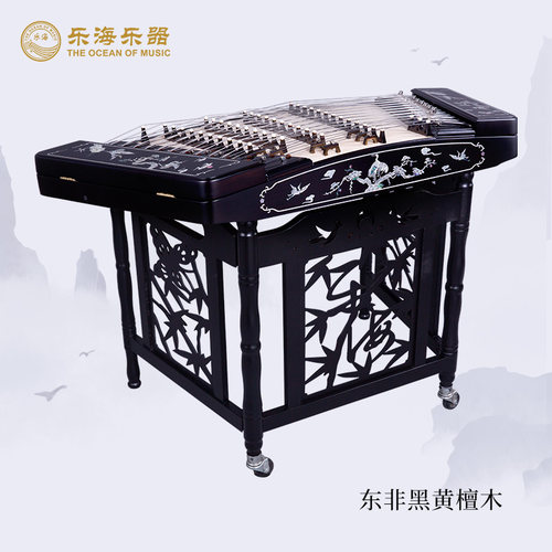 乐海乐海扬琴黑檀木松鹤延年扬琴