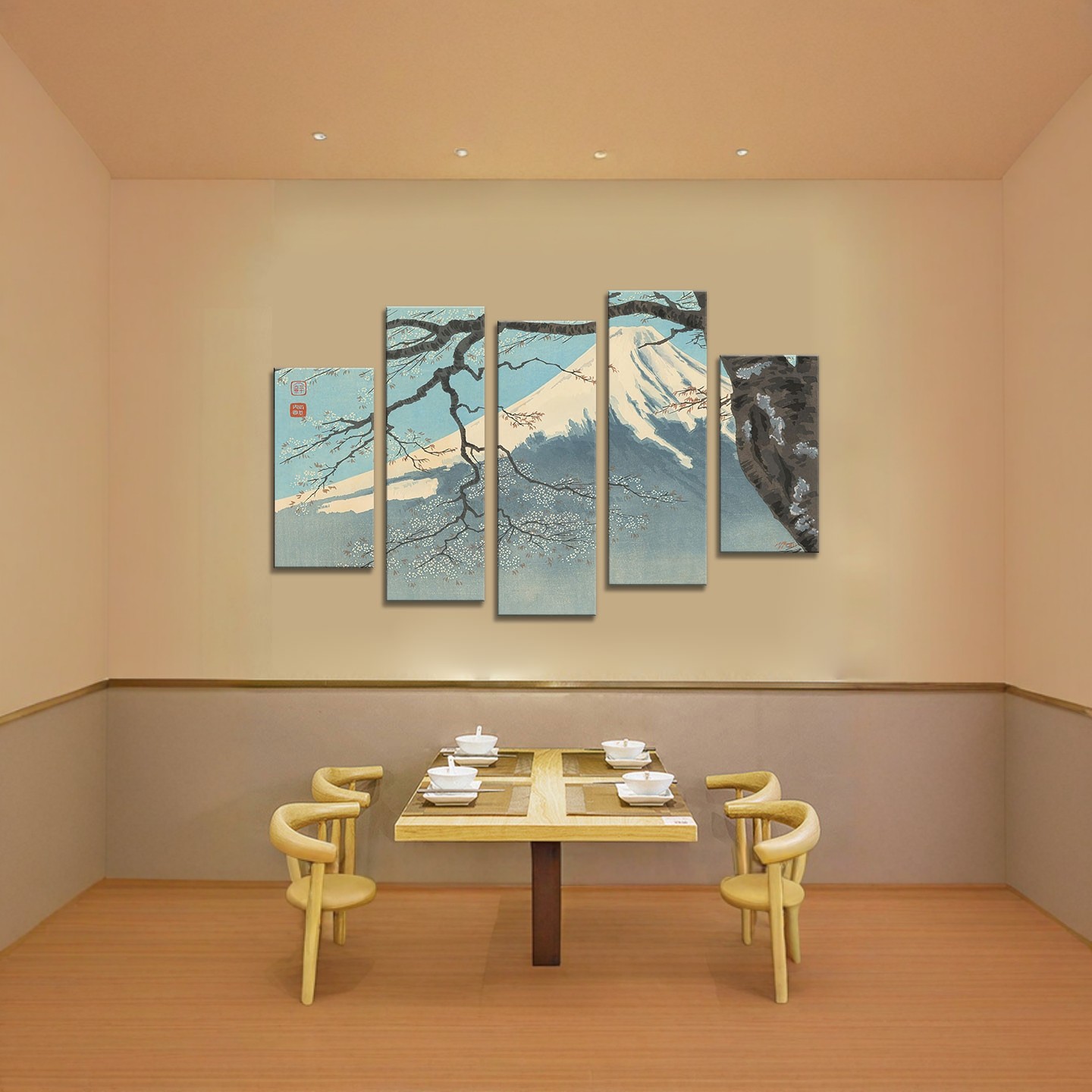 浮世绘装饰画日式和风挂画料理寿司店画居酒屋墙面餐厅客厅墙壁画