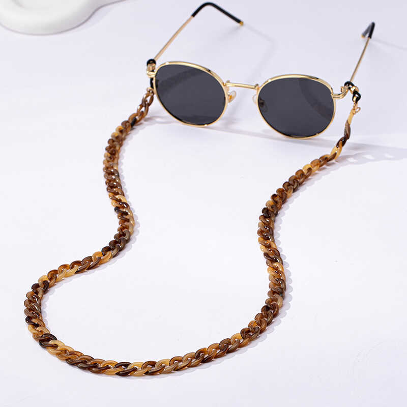 zahmcos镀金女外贸眼镜链