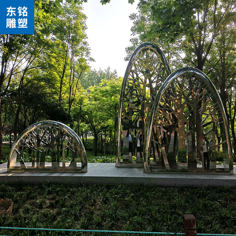 景观不锈钢雕塑广场社区大型金属摆件雕塑园林景观室外摆件