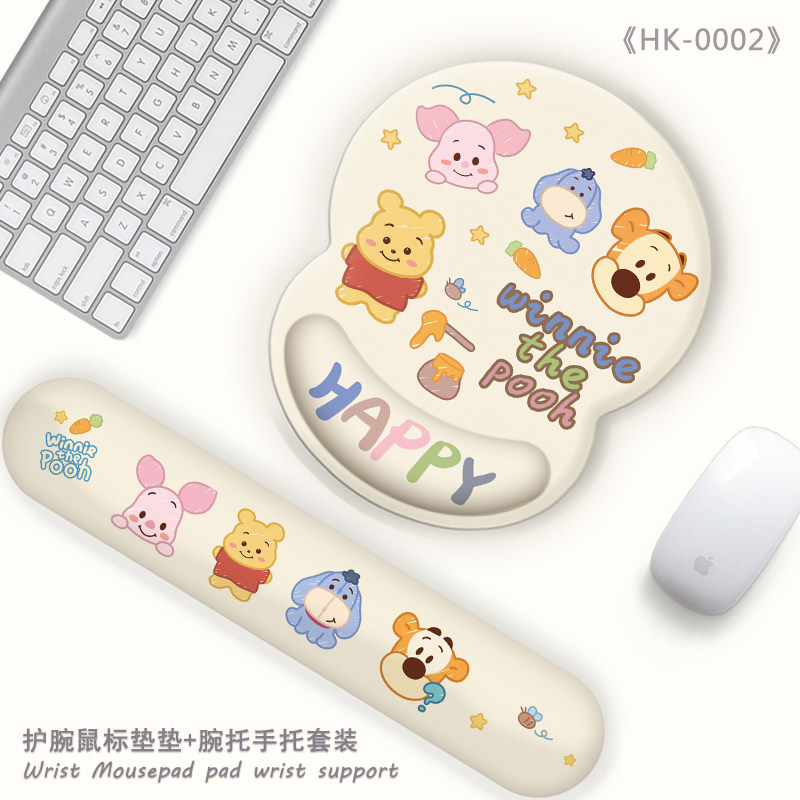 卡通护腕鼠标垫女生男大肚子可爱护手腕托创意手托办公桌垫ins风