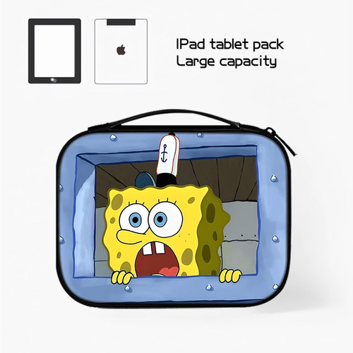 海绵宝宝平板收纳包适用苹果ipad10代小米华为matepad11.5S电脑Pro12.9英寸手提内胆包air6键盘袋mini7保护套