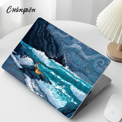梵高油画适用华为matebook14酷睿Ultra电脑壳13s笔记本xpro外壳保护套d16贴纸d14SE荣耀magicbookX15膜2024款