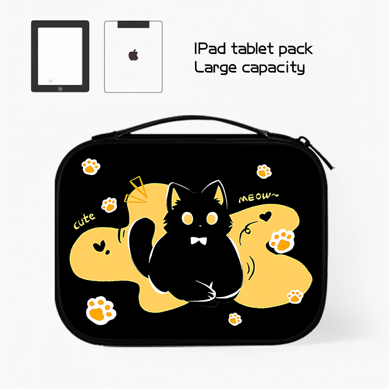 可爱猫咪平板收纳包ipad10适用苹果10.9小米华为matepad11电脑Pro12.9寸手提携带e内胆air4键盘袋mini6保护套