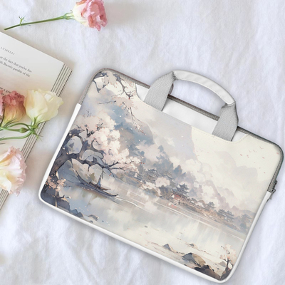 古风系笔记本手提电脑包适用M4苹果macbookpro13.3华为matebookd16内胆包联想小新air14寸女拯救者15.6保护套