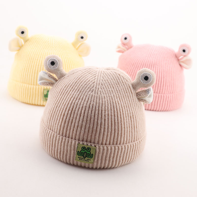 奇偌混纺毛线帽翻边弹性帽围