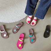 泰国进口女士夹脚拖鞋 外穿 圆饼时尚 个性 家居防滑浴室沙滩凉拖潮鞋