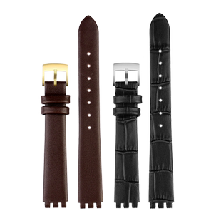适配Swatch斯沃琪YSS317G心曲LK292G真皮手表带女凹凸口表链 12mm