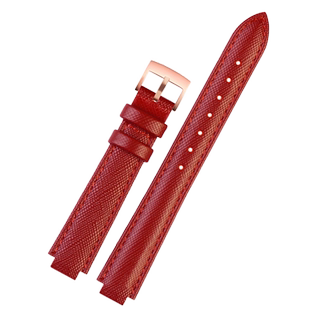 适配sheen卡西欧SHE-4029真皮手表带 女表SHE-3034GL红色表带凸口