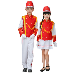 儿童鼓号队服装中小学生仪仗队表演幼儿园升旗手管乐队男女演出服