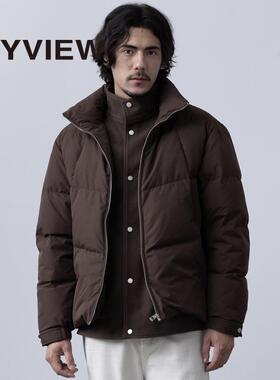 ANYVIEW专柜同款假两件套短款羽绒服休闲潮流保暖外套小众设计