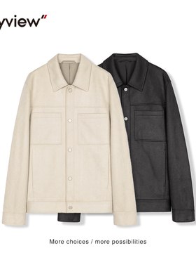 Anyview男装休闲工装短款外套落肩抗皱潮流春秋夹克V2231J6006