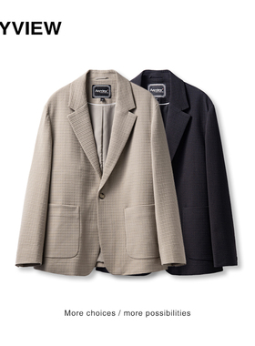 Anyview男装休闲时尚青年外套西装西服修身一粒扣春秋款2231S1001