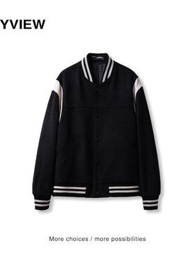 专柜同款Anyview男装拼色春秋棉服立领棒球服短外套青春百搭