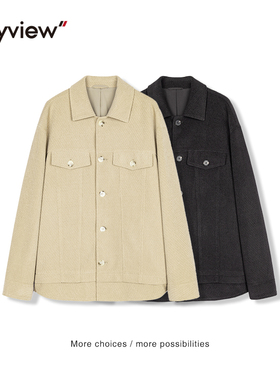 Anyview男装休闲外套单排扣英伦商务装翻领夹克纯色V2231J6008