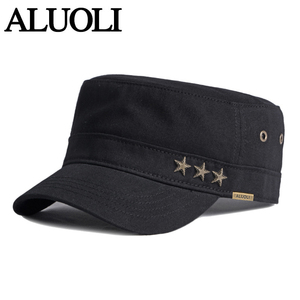 平顶帽春秋户外太阳帽男士帽子中老年人鸭舌帽夏季休闲防晒遮阳帽