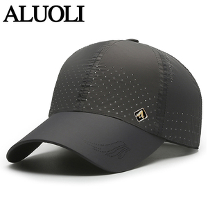 速干棒球帽男夏季薄款透气运动时尚鸭舌帽户外休闲中年防晒遮阳帽