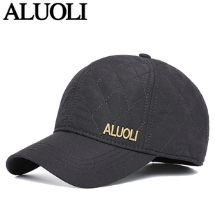 大头围帽子男秋冬季棒球帽加绒保暖高档中年爸爸品牌后封口鸭舌帽