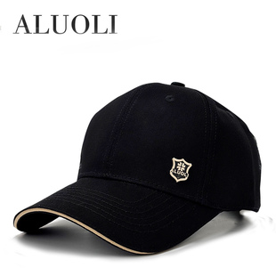 阿萝璃帽子男鸭舌帽春季休闲纯棉棒球帽中老年时尚硬顶防晒太阳帽